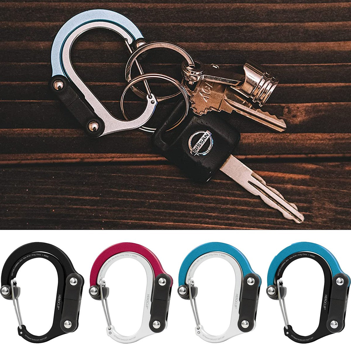 Mini Hybrid Camping Gear Clip - Lightweight Multi-Use Carabiner for Outdoor Adventures