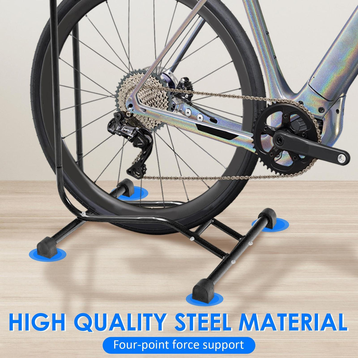 Bike Floor Stand for Mountain, Road & BMX Bikes - Stable Storage Rack