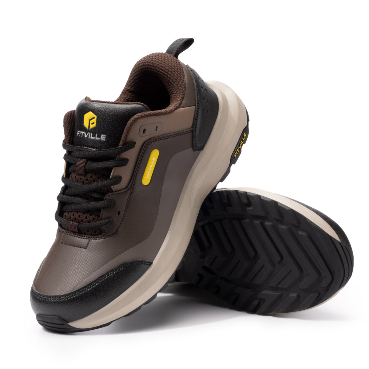 Men's Hiking Shoes Waterproof Wide Fit Outdoor Walking Sneakers