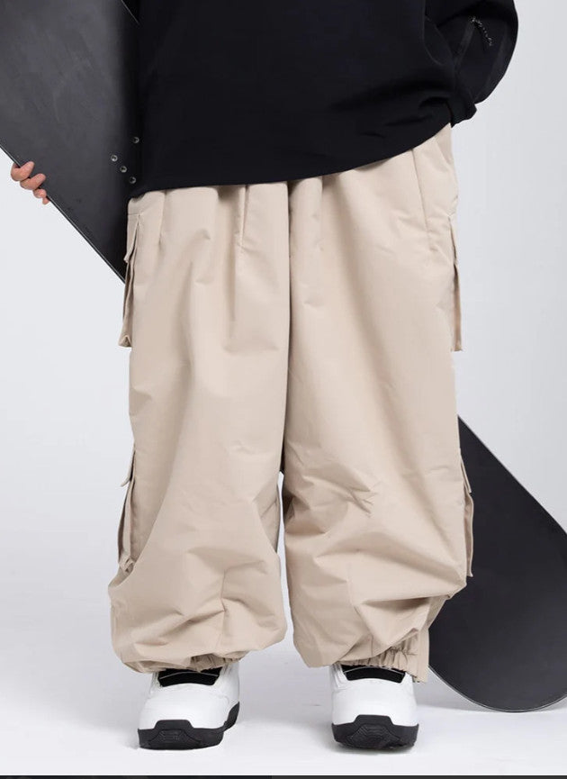 Women's Baggy Snowboard Pants - Cargo Snow Ski Snowboarding Outerwear