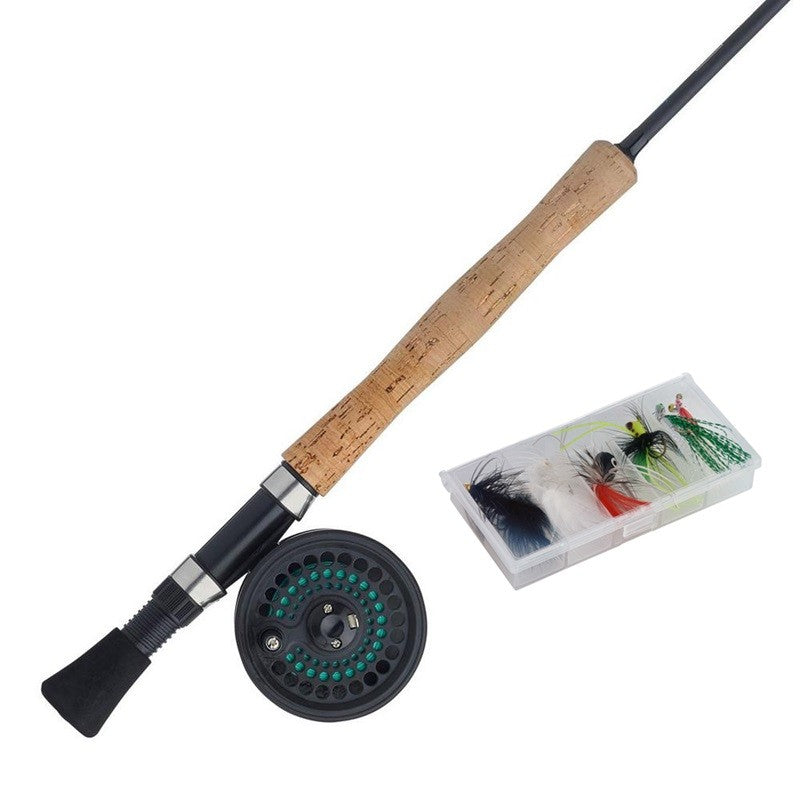 Saltwater Fly Fishing Combo Kit - 9' Rod & Reel Set with Flies