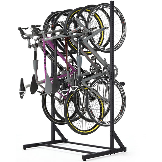 Freestanding Bike Storage Rack 300 lbs Capacity for 5 Bikes - Black