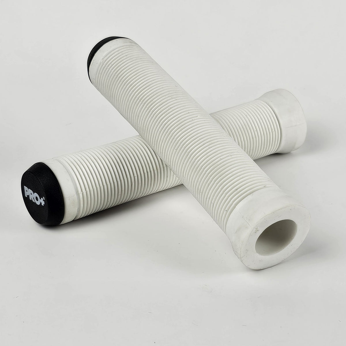 Soft Flangeless Longneck Bike Handlebar Grips - Comfortable, Open End, 135mm