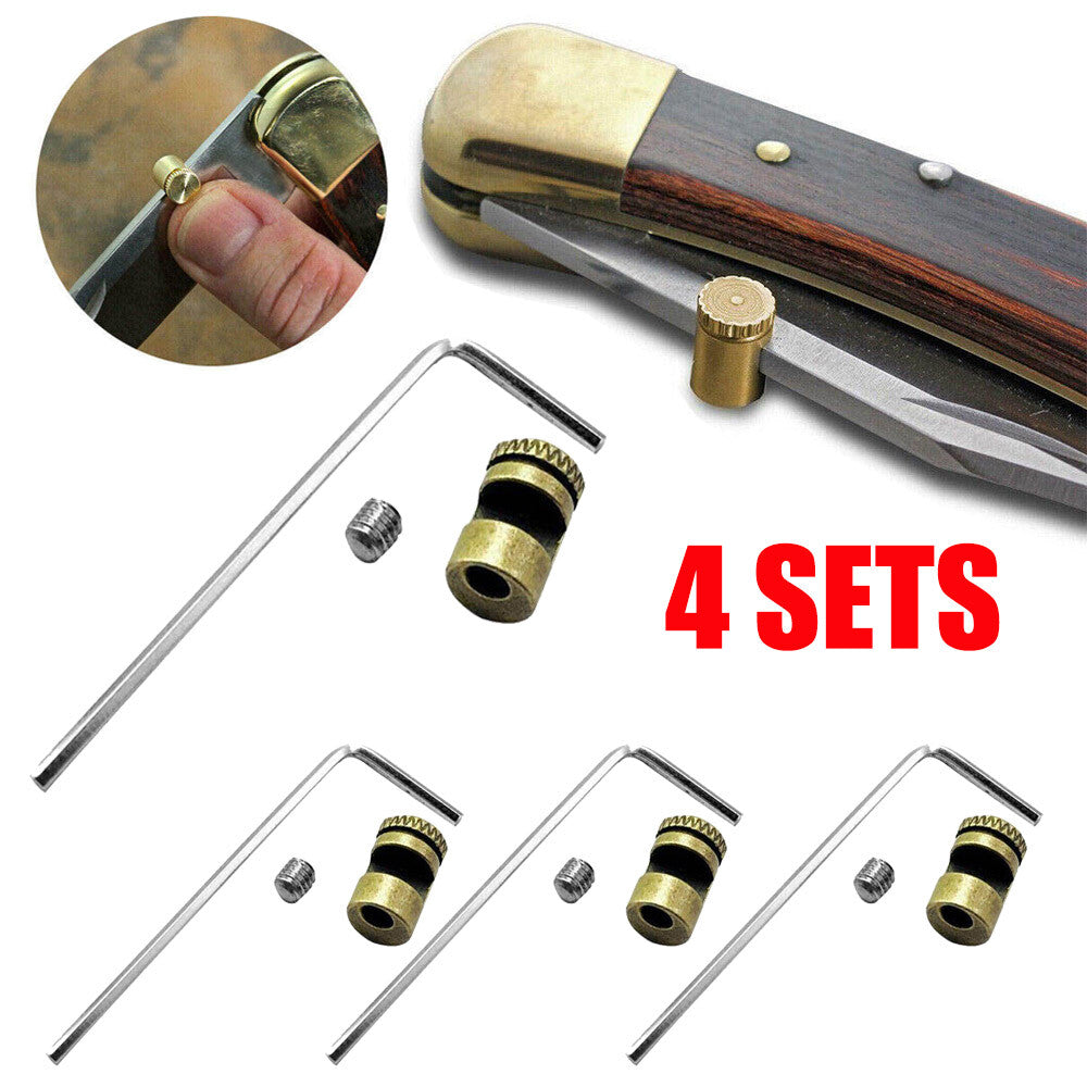 4Pcs Brass Thumb Studs for Folding Knives - Buck 110 & More