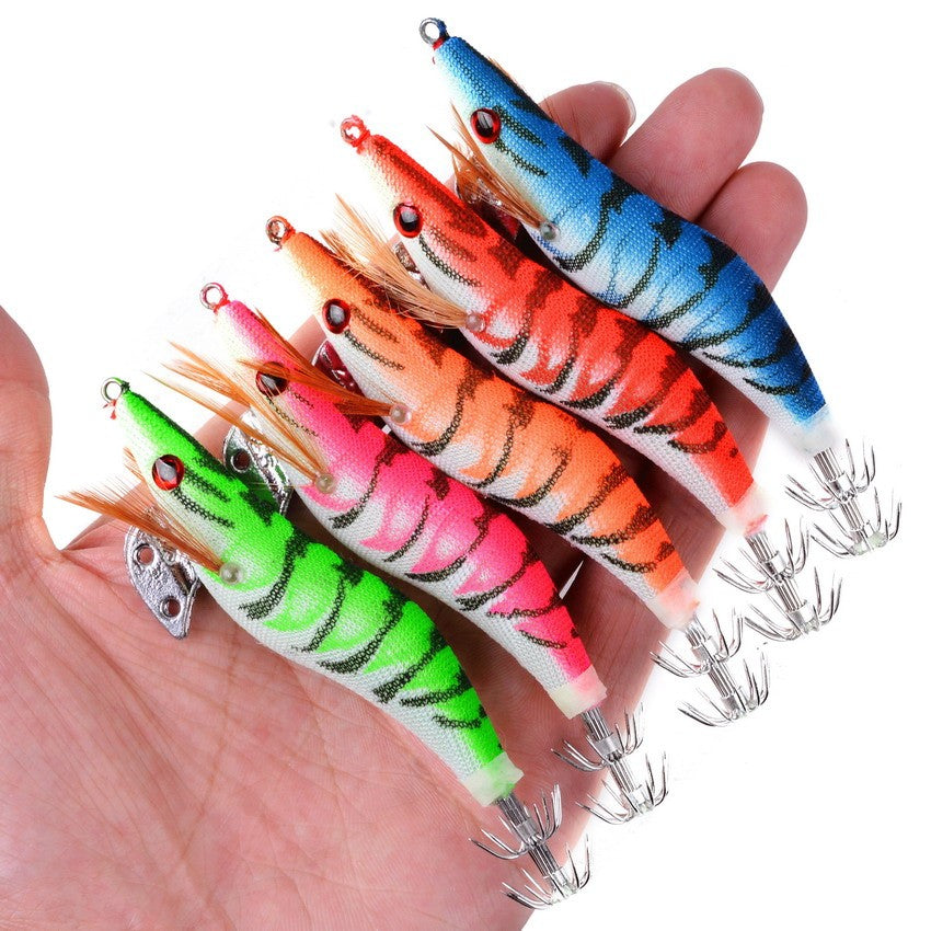 Luminous Saltwater Fishing Jigs Set - Glow in The Dark Squid Lures, Multiple Sizes