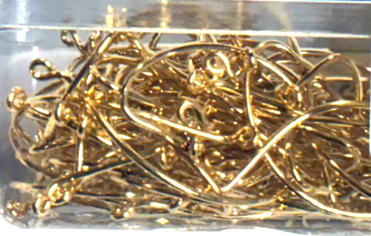 All Purpose Wide Gap Kahle Fishing Hooks - Size 1/0, Gold, 100 Pack