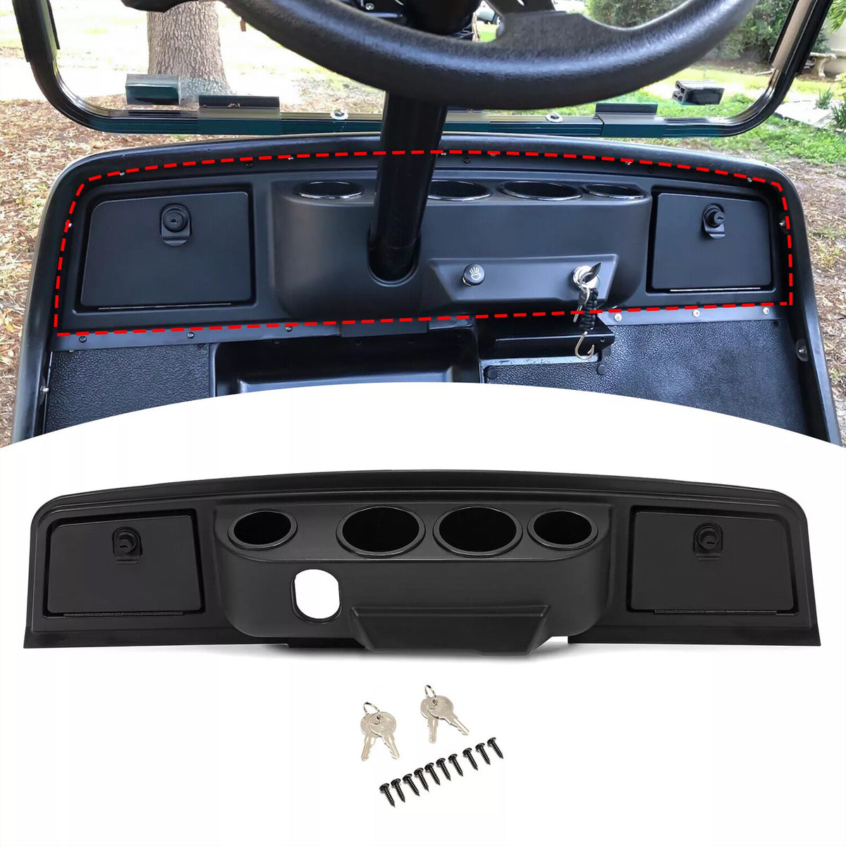 Golf Cart Dashboard Kit for Yamaha G14 G16 G19 G22 1995-2007 Replacement Cover