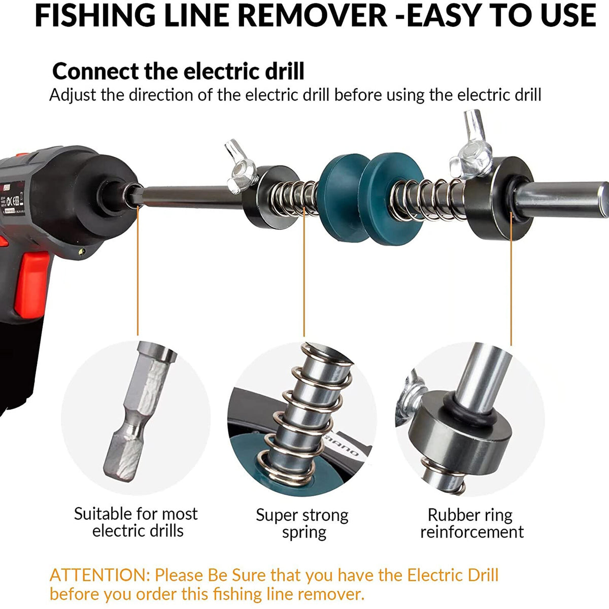 Adjustable Fishing Line Spooler with Clamp - Stable & Durable Line Winder