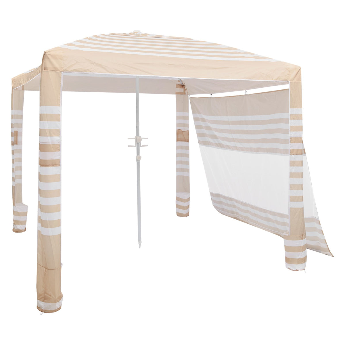 8x8 ft Beach Cabana Canopy with Sidewall - UPF 50+ Shade Shelter Tent