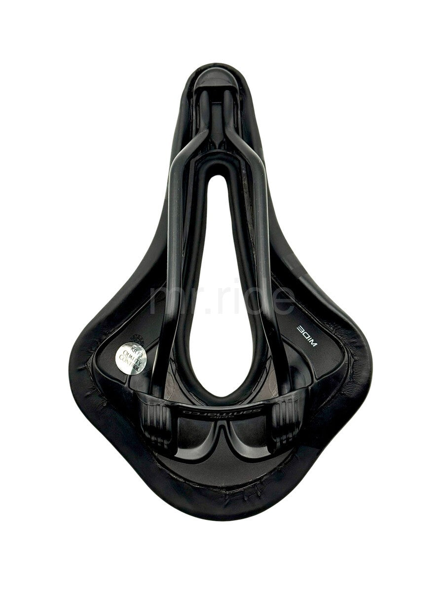 Selle San Marco ShortFit Bike Saddle 145x250mm Open-Fit Carbon Steel Rails Matte Black