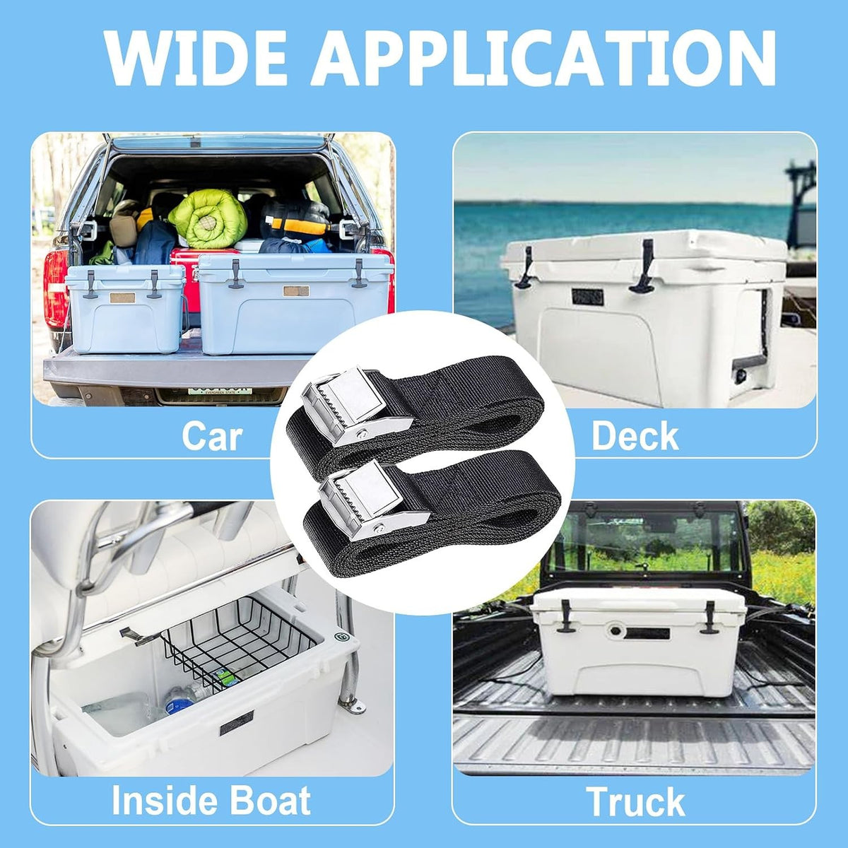 Universal Cooler Tie Down Kit for YETI RTIC and Other Coolers
