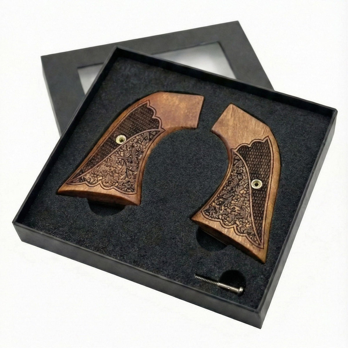 Ruger Wrangler & Diamondback .22 Walnut Oak Leaf Scroll Gun Grips