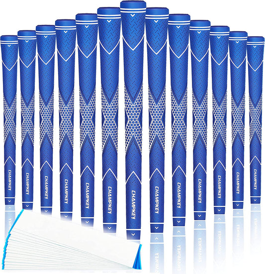 Golf Grip Set - High Traction Rubber Golf Club Grips with Tapes and Kits