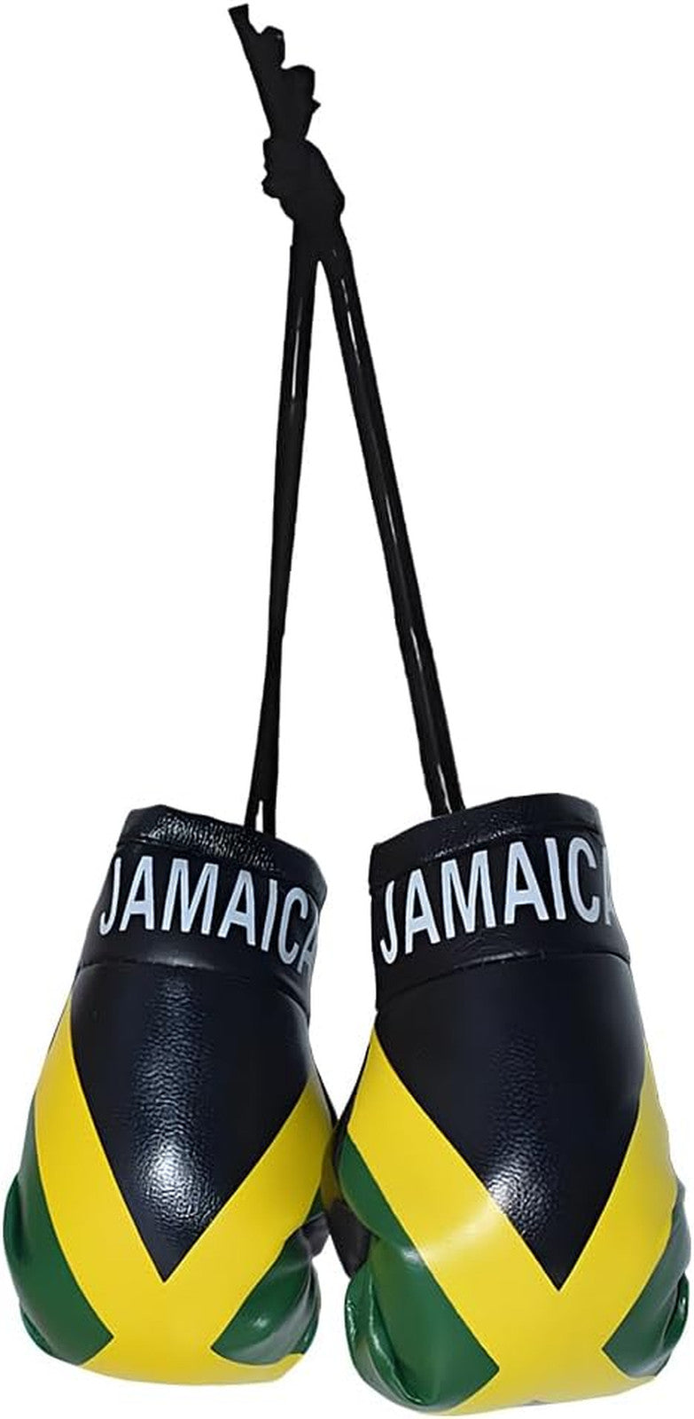 Mini Boxing Gloves Car Mirror Decor Jamaican Flag