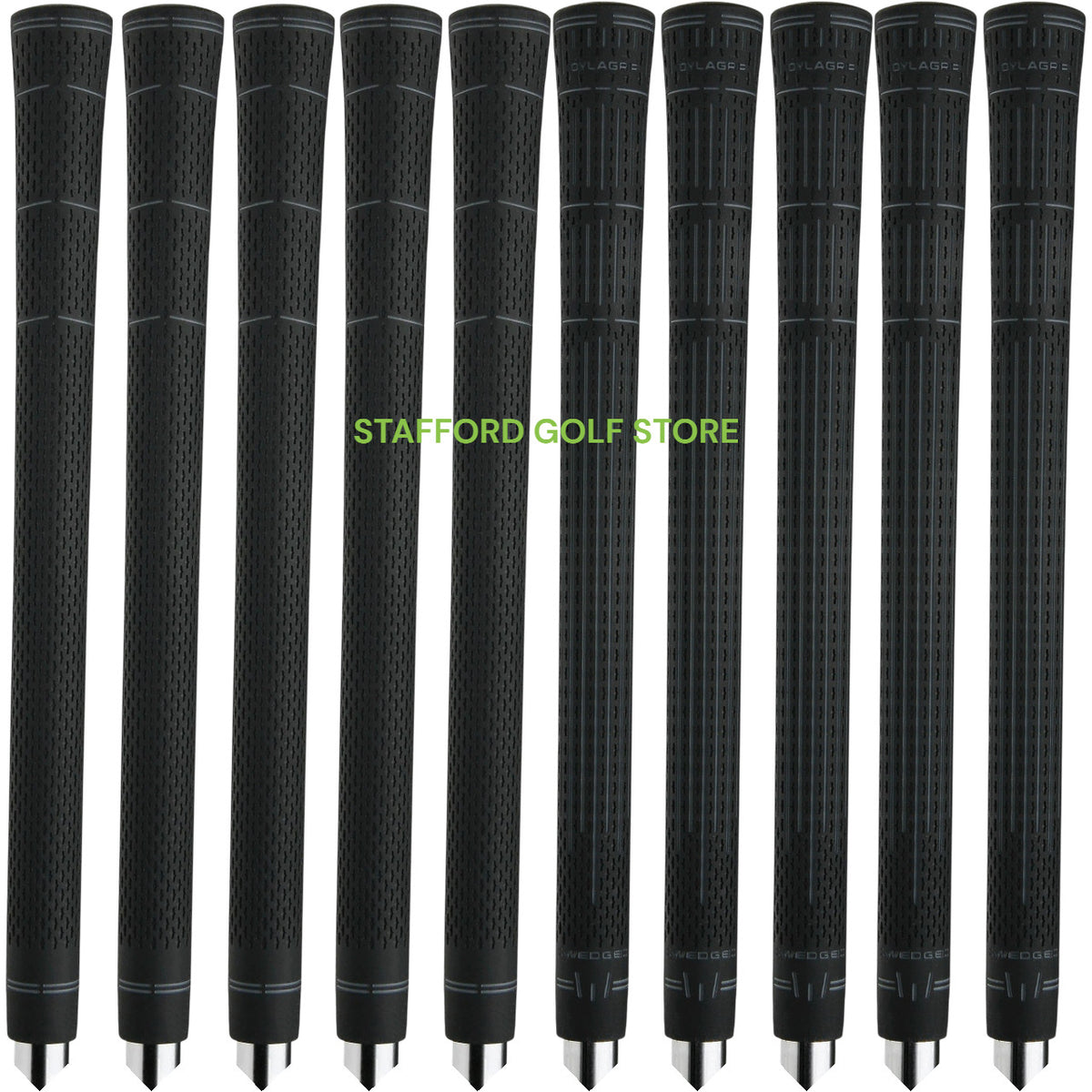 Extended 11-Inch Wedge Grip Set for Golf Clubs - White & Gold, Reduced Taper
