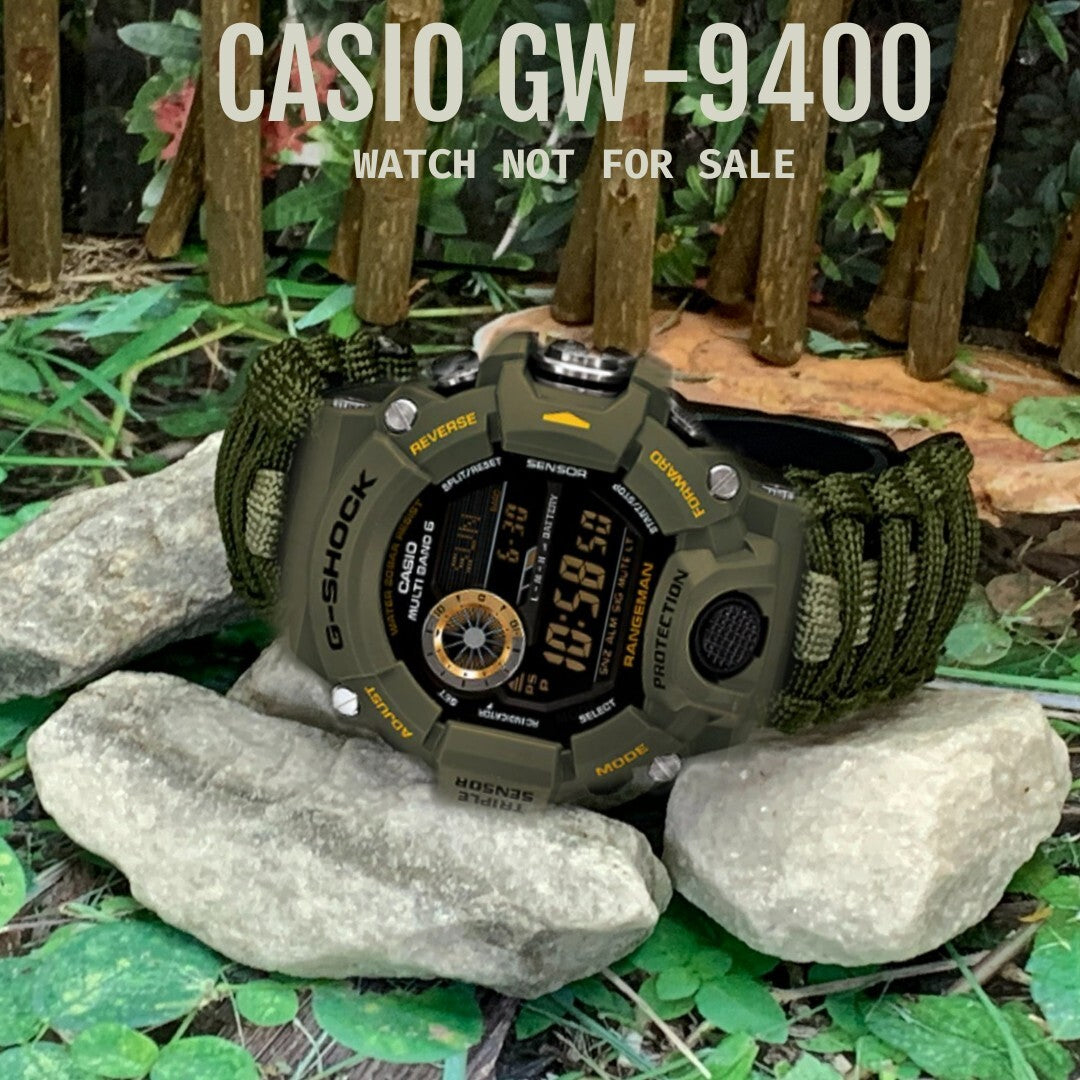 Adjustable Paracord Watch Band for Casio G-Shock Rangeman Series - Survival Strap