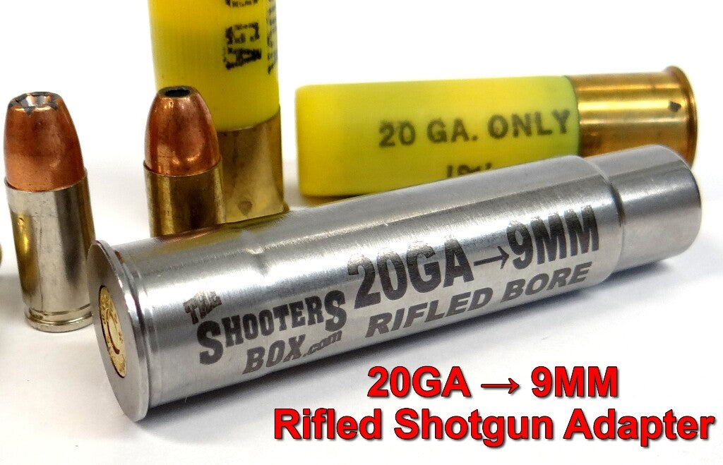 20GA to 9mm Rifle Shotgun Adapter Chamber Reducer Stainless Steel
