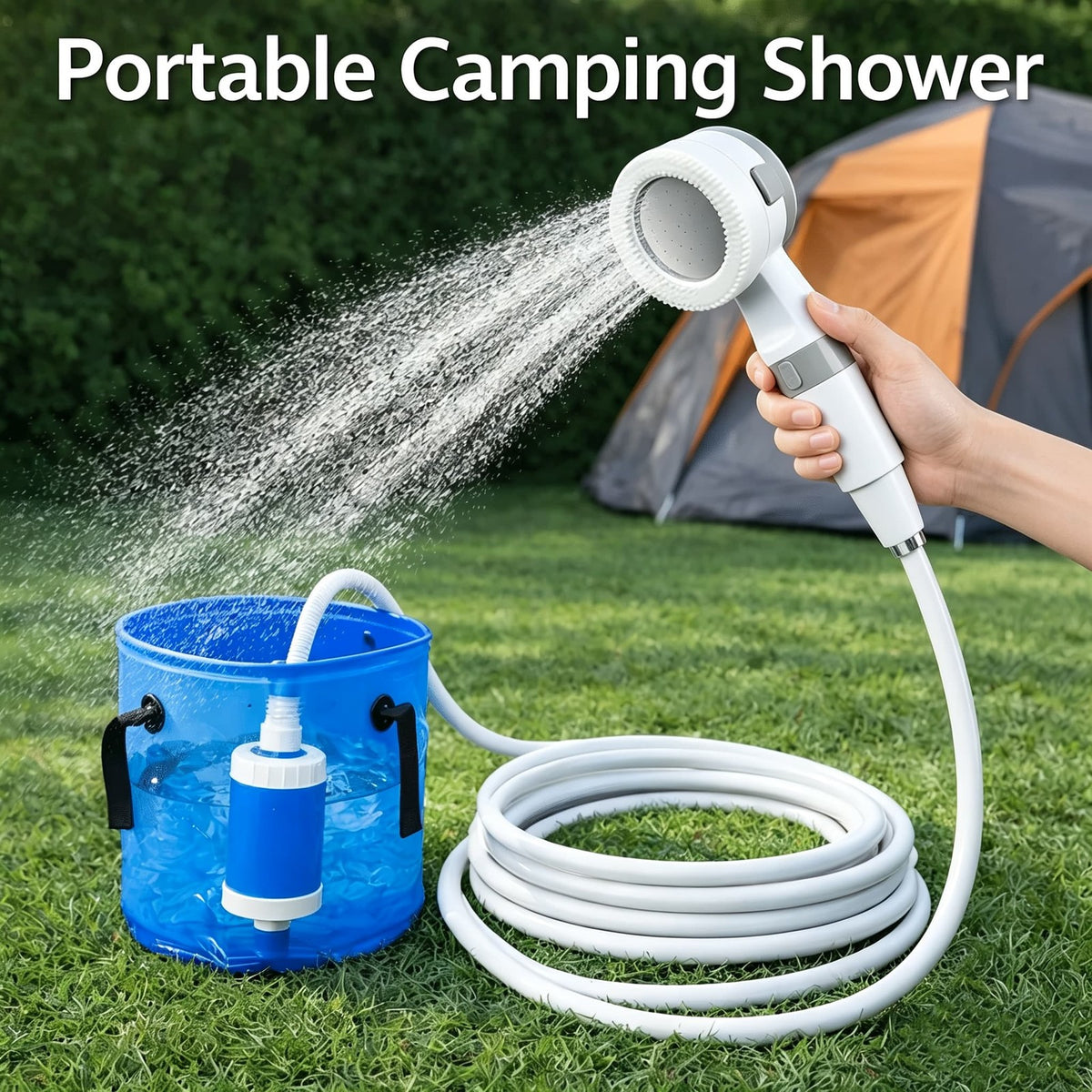 Portable Camping Shower Pump 6500mAh Lightweight Water Pump for Outdoor Use