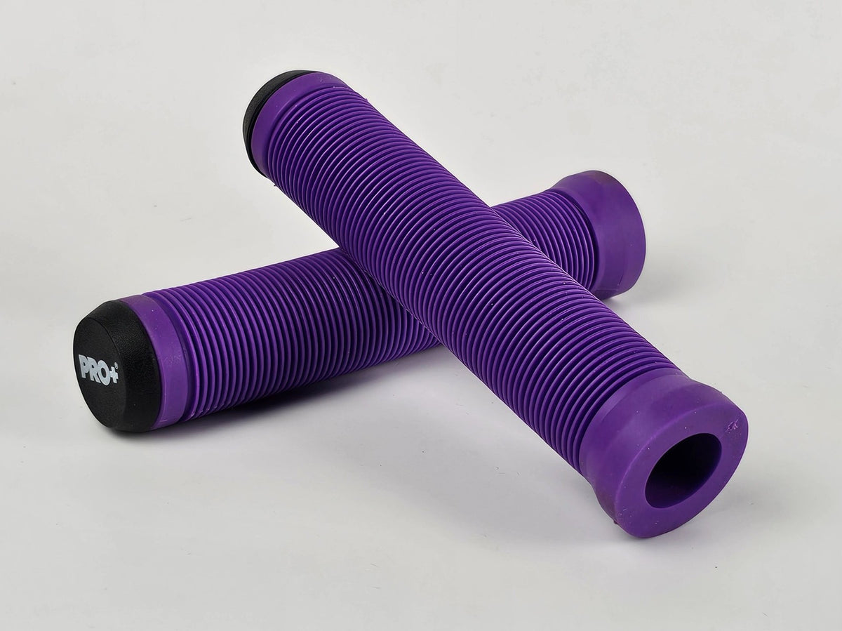 Soft Flangeless Longneck Bike Handlebar Grips - Comfortable, Open End, 135mm