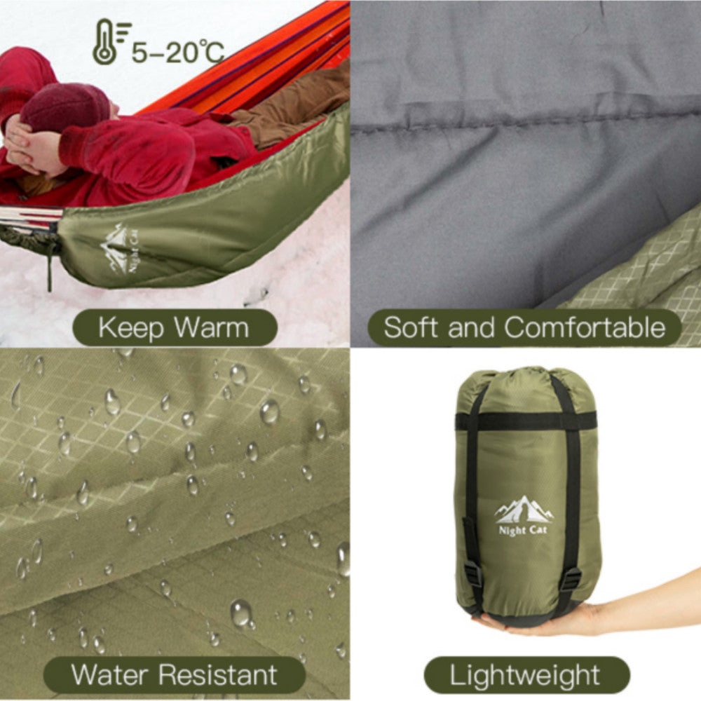 4-Season Insulated Hammock Underquilt for Camping & Backpacking