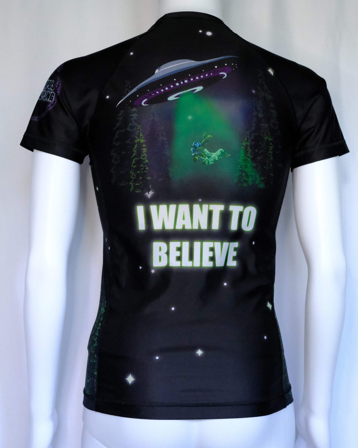 Grappling Rashguard for BJJ No-Gi - Octopus UFO Design, Performance Fit