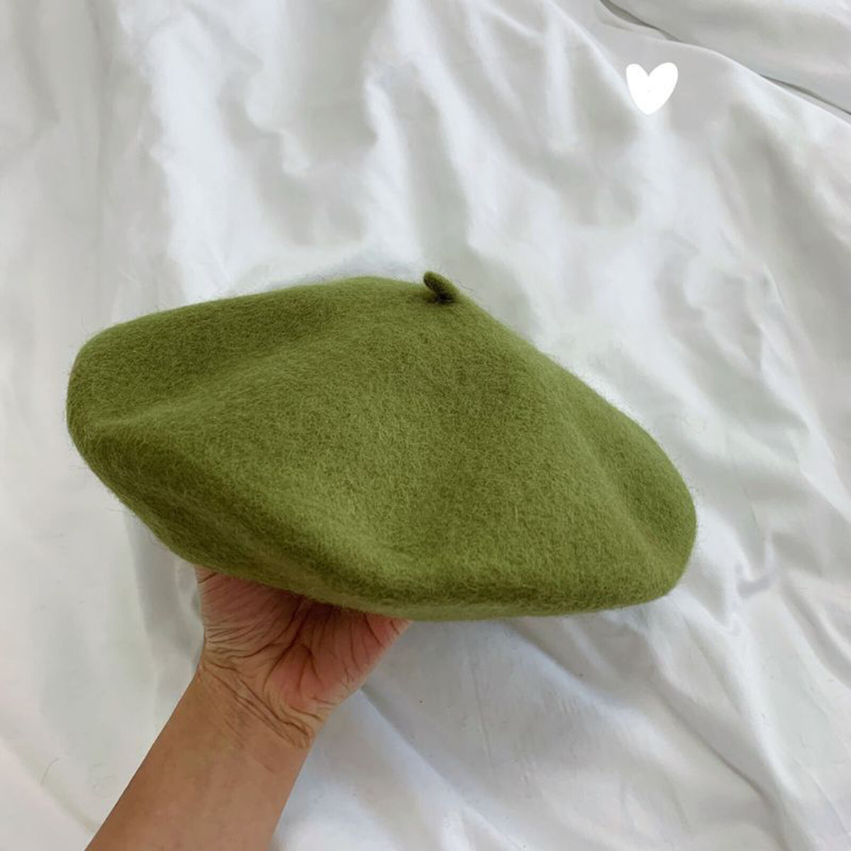 Women Casual Wool Beret Hat - Elegant French Style Solid Color Accessory
