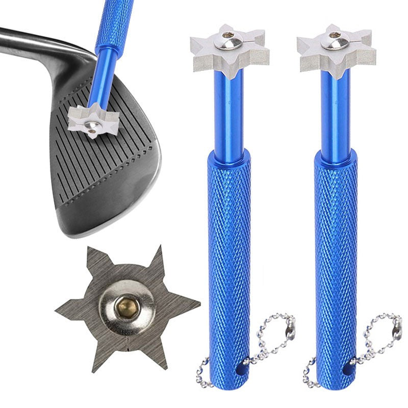 Golf Club Groove Sharpener Tool for U and V Grooves - Durable Steel, 1-2 Pack