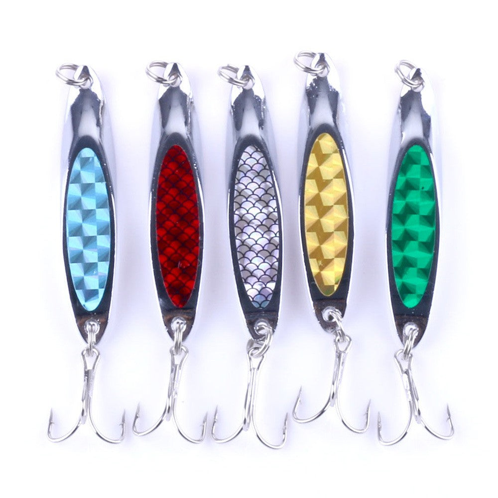 5pcs Metal Casting Fishing Spoons 21g Jigging Lure Tackle Set