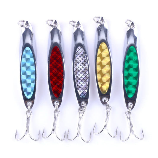 5pcs Metal Casting Fishing Spoons 21g Jigging Lure Tackle Set