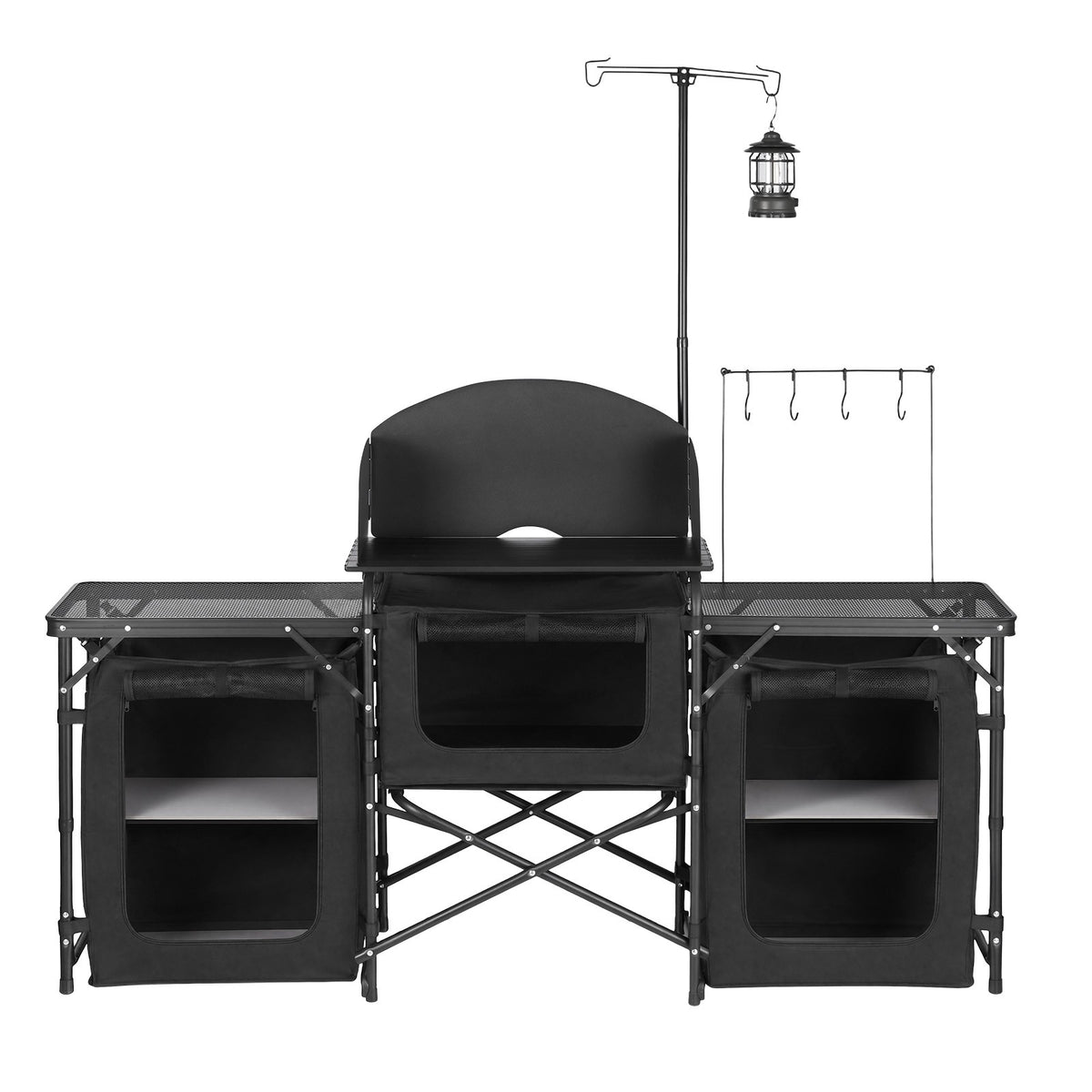 Portable Camping Table with Storage Organizer for Outdoor Use