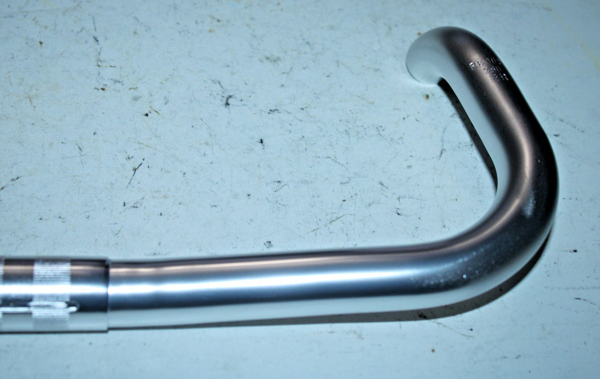 26mm Aluminum Bullhorn Handlebar 380mm for Fixie Bike - Silver, Japan Made