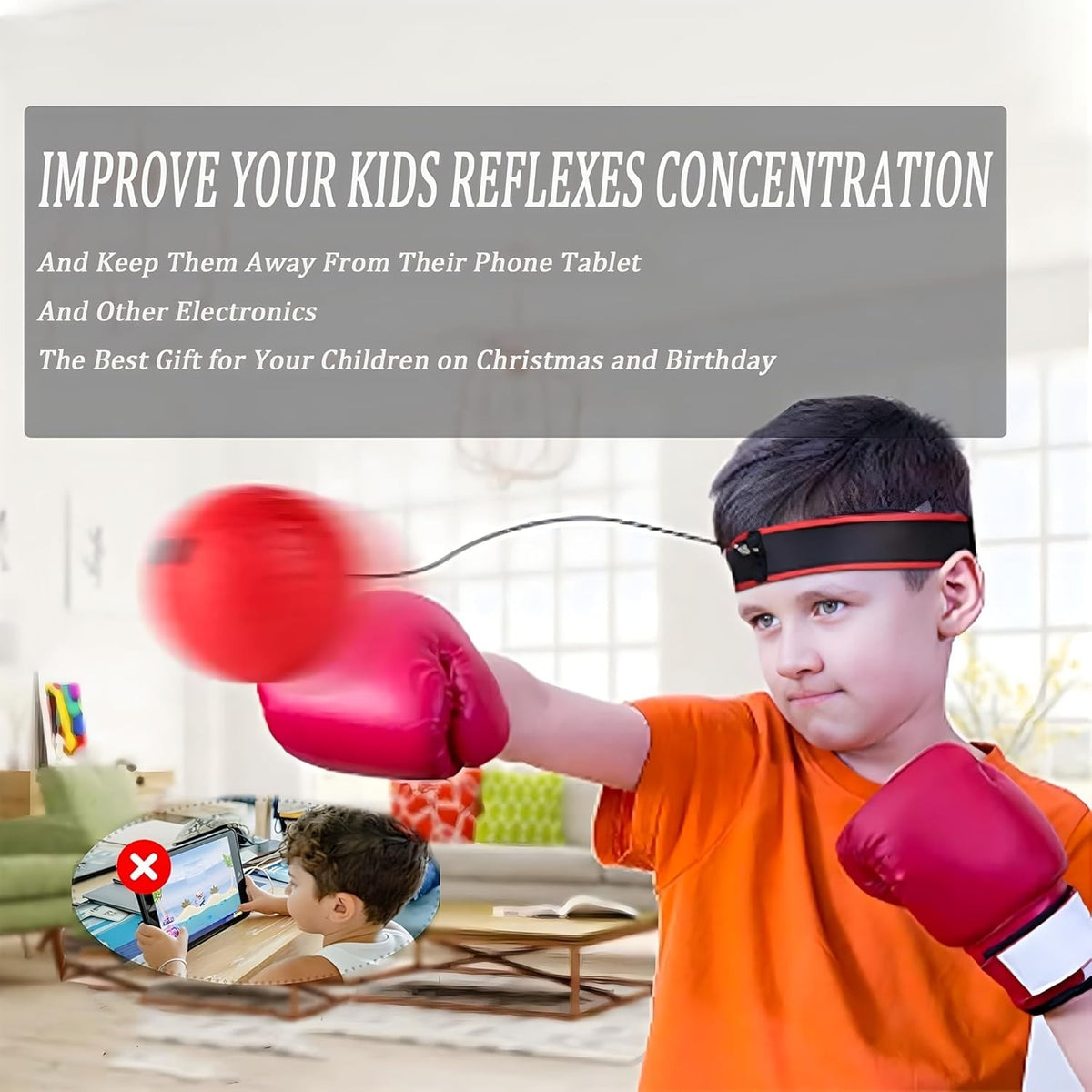 Reflex Boxing Ball Set with 2 Adjustable Headbands - Multiple Difficulty Levels