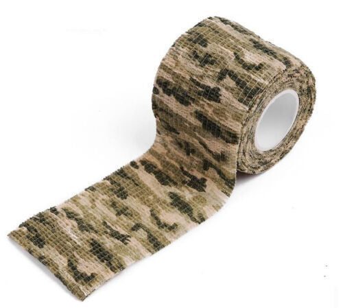 Camouflage Tape 8 Pack - Hunting Stealth Wrap for Rifle & Equipment