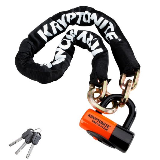 Bike Chain & Lock Combo - 12mm Hardened Steel Security for Bikes