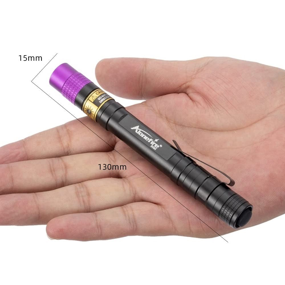 365nm Shortwave UV Black Light for Mineral Rock Hunting Compact Pocket Size