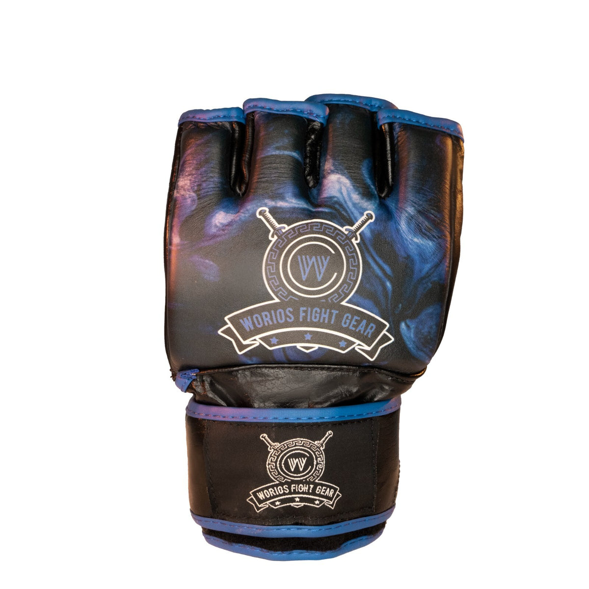 MMA Leather Training Gloves for Boxing & Martial Arts - Double Closure, Shock Absorption