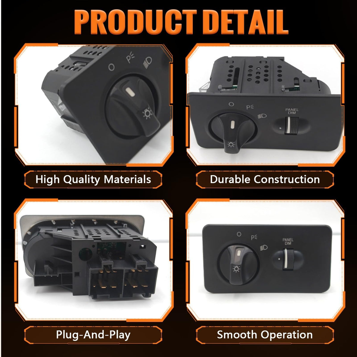 Ford Headlight Switch Replacement for F-850 F-250 F-350 F-450 F-550 1999-2005