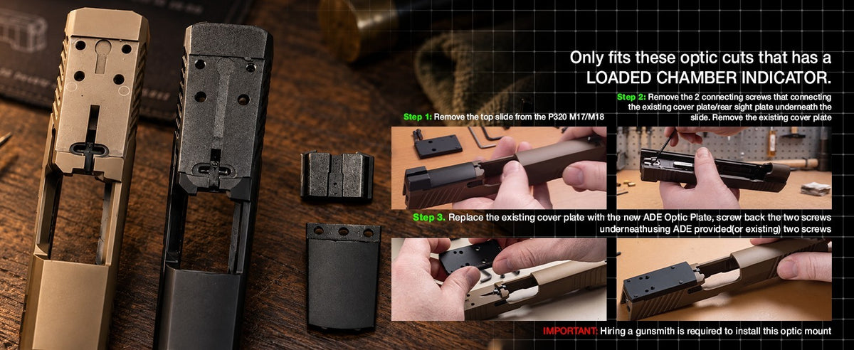 Mount Plate for Sig Sauer P320 M17 M18 X5 Legion - ADE PRO Zantitium