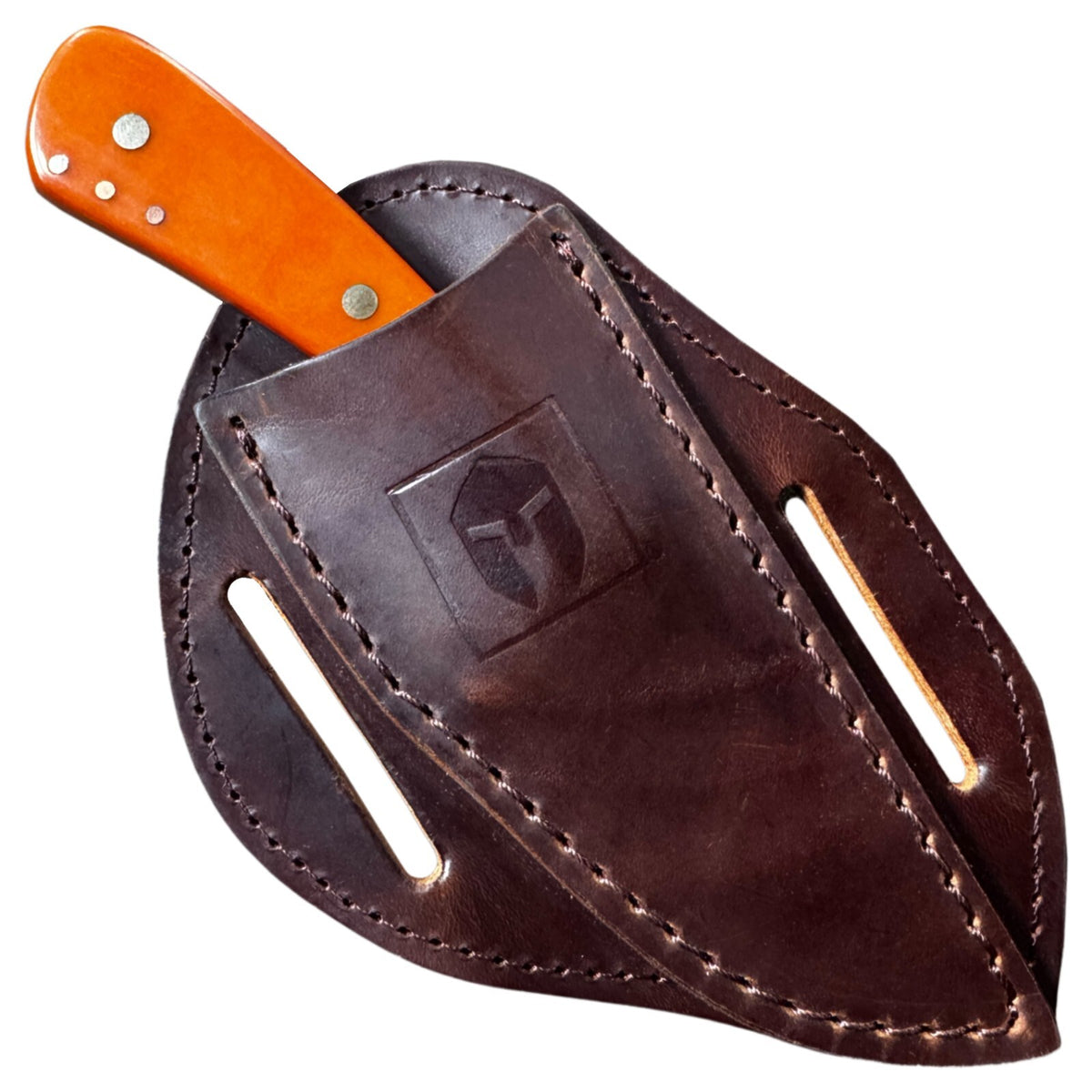 Fixed Blade Hunting Knife with D2 Steel Blade and Leather Sheath - Compact Outdoor Utility Knife