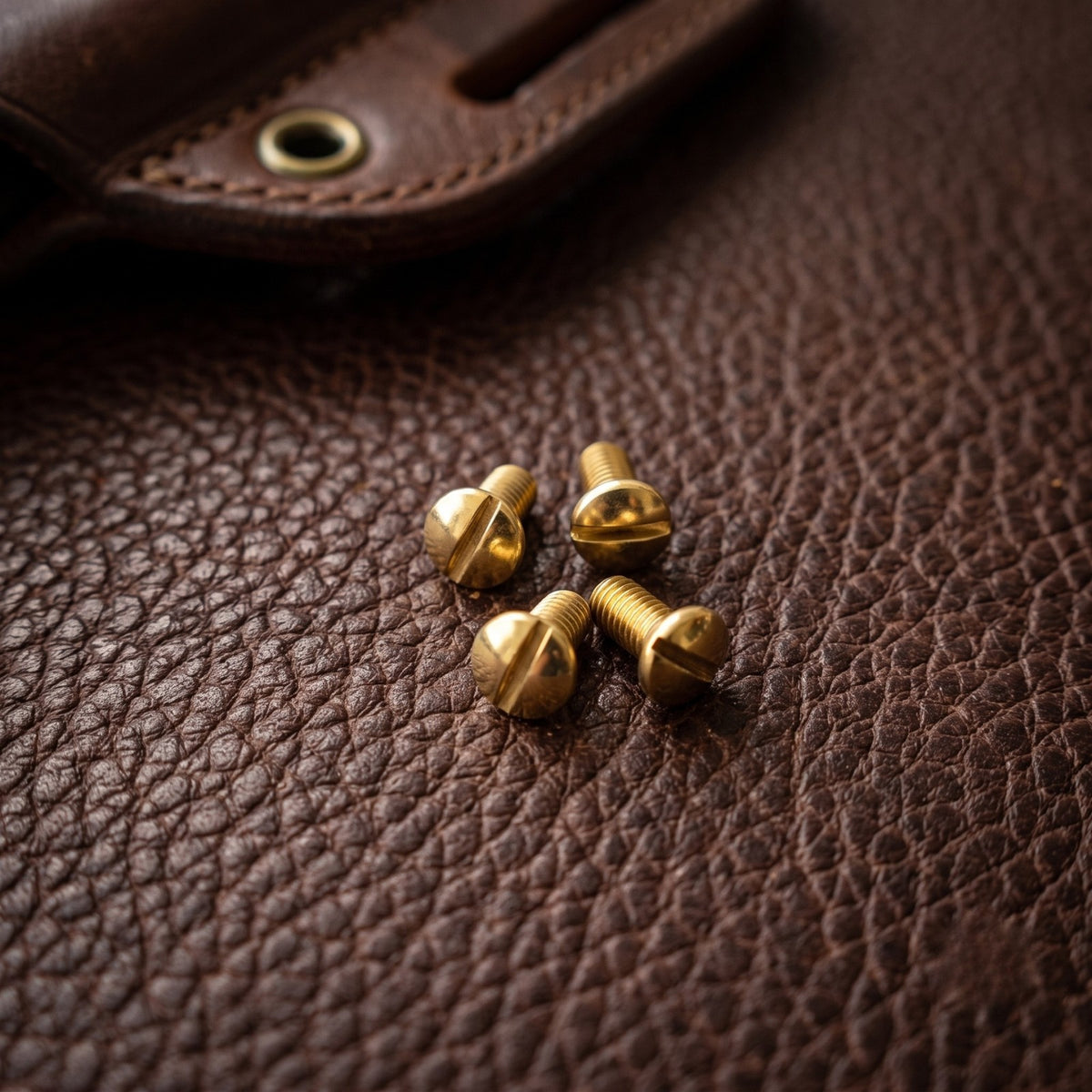 Premium 1911 Gold Grip Screws Set - Full Size Slotted Replacement Hardware