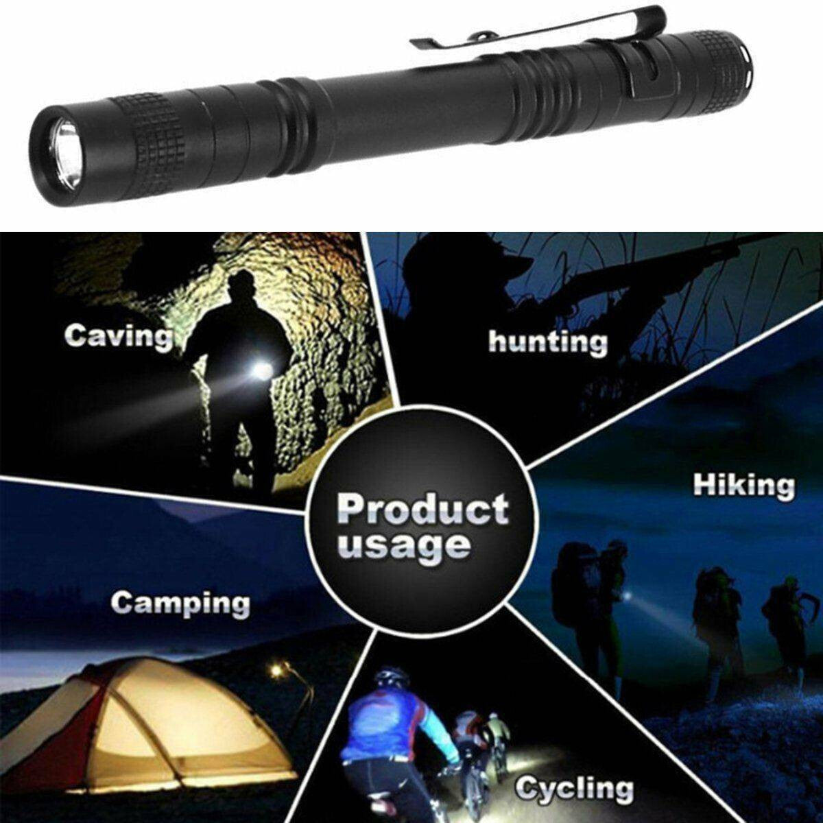 Mini LED Tactical Flashlight Set - Compact Waterproof Penlight for Outdoor & Emergency Use