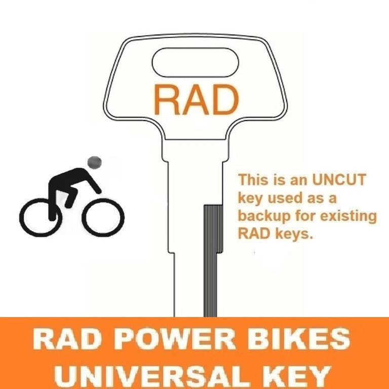 Universal E-Bike Battery Key for RAD Power Bikes - No Cutting Needed
