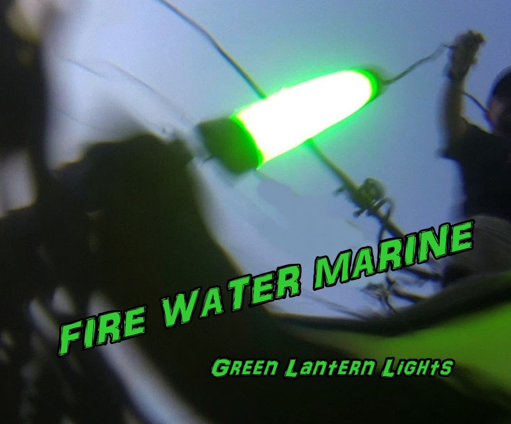 12V LED Underwater Fishing Light - Green Submersible Night Light for Crappie Ice Squid