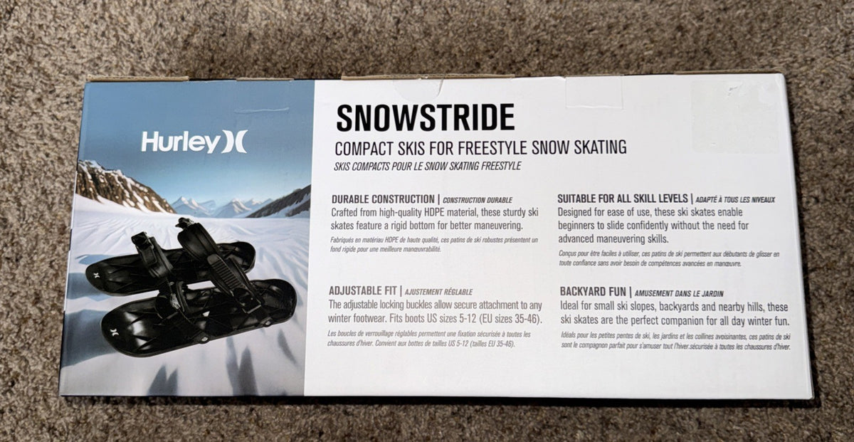 Freestyle Snow Skates for Kids - Adjustable Snowboard Skates Black