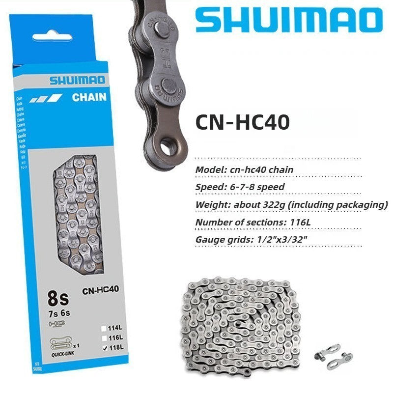Multi-Speed Bicycle Chain 6-12 Speed with Quick Link for MTB Road Gravel Bikes