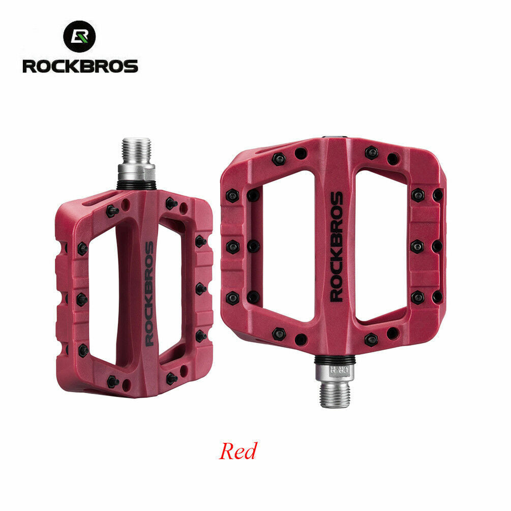 Lightweight Nylon Bike Pedals with 9/16" DU Bearings for Mountain & Road Bikes
