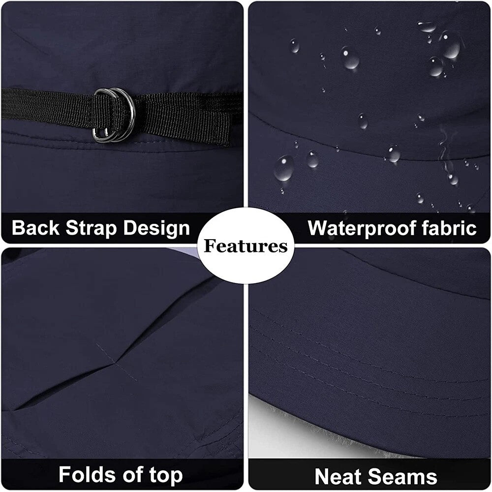 Men's Winter Hat with Visor and Earflaps - Waterproof, Insulated, Adjustable