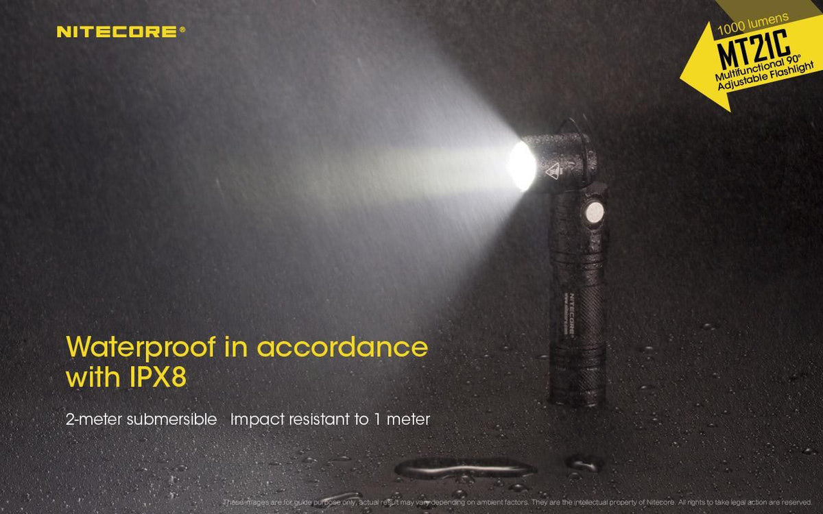 High Lumen Tilt Head LED Flashlight with Batteries, Multi-Mode, 1000 Lumens