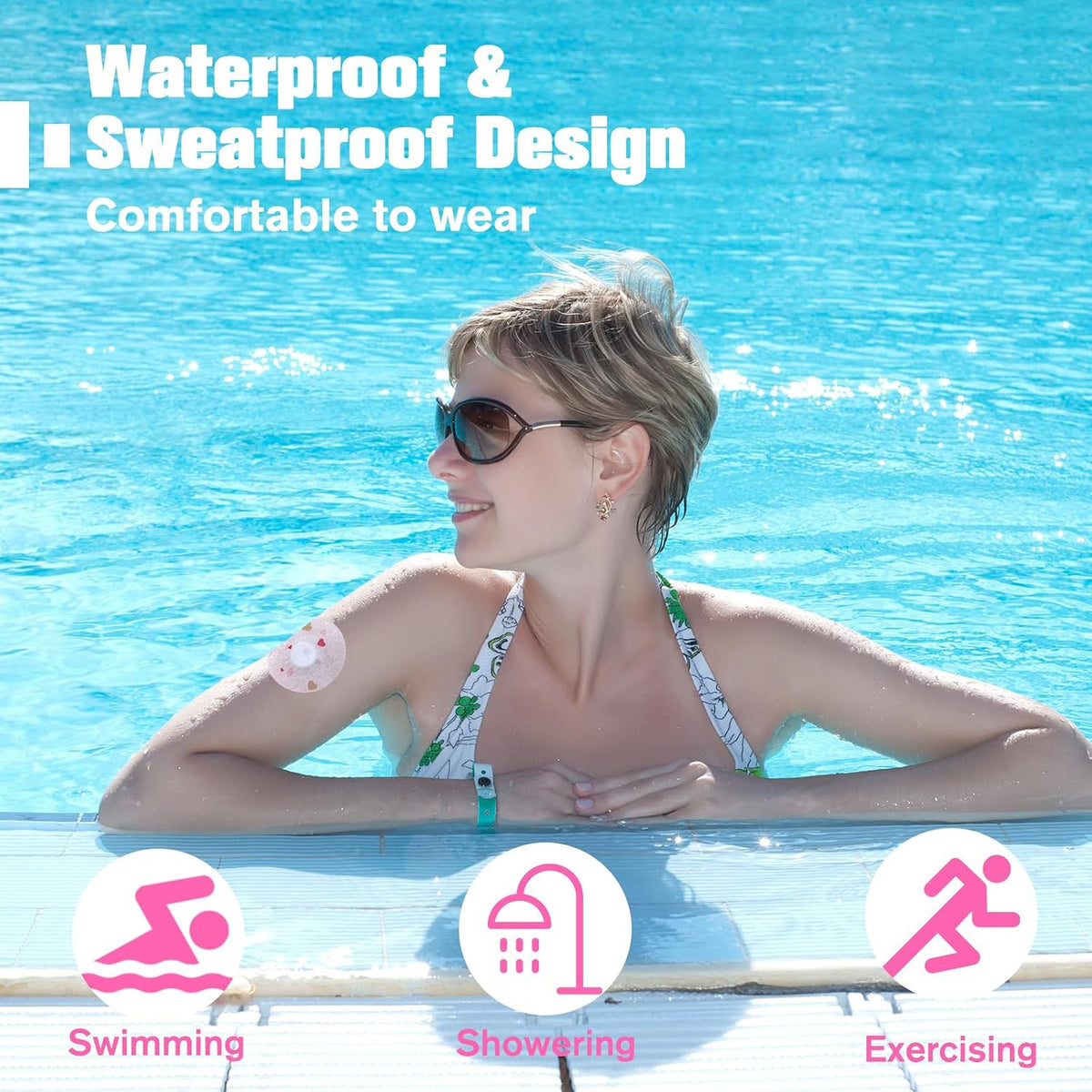 10 Pack Waterproof & Sweatproof Libre 3 Sensor Covers for Diabetes Monitoring