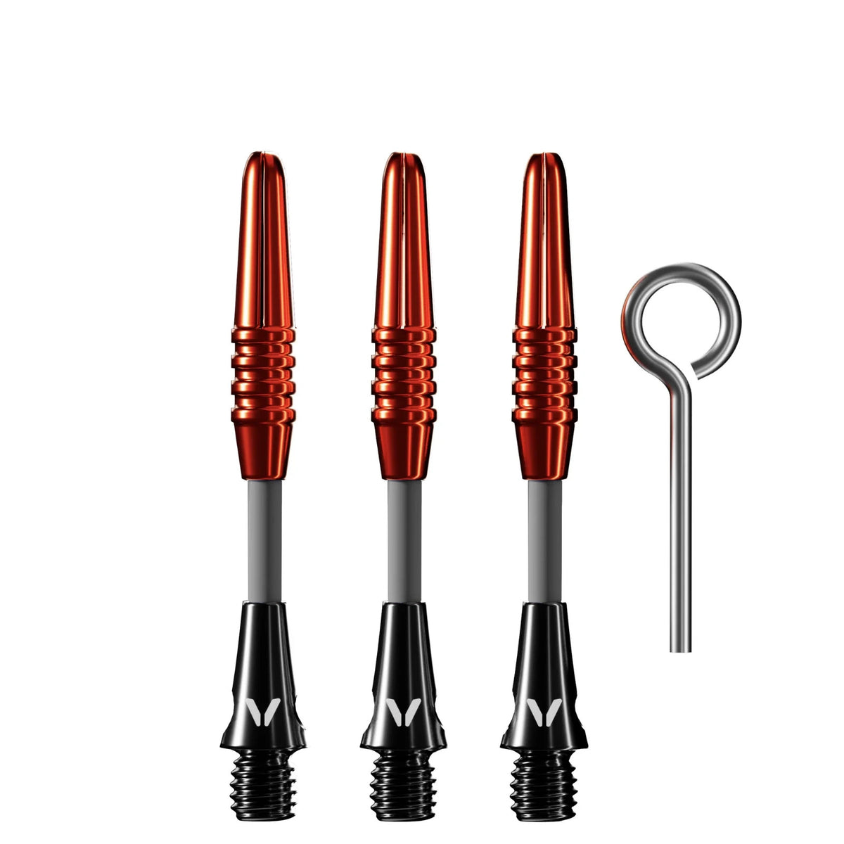 Viper Carbon Fiber Short Dart Shafts 27mm Red Tips – Set of 3 with O-Rings